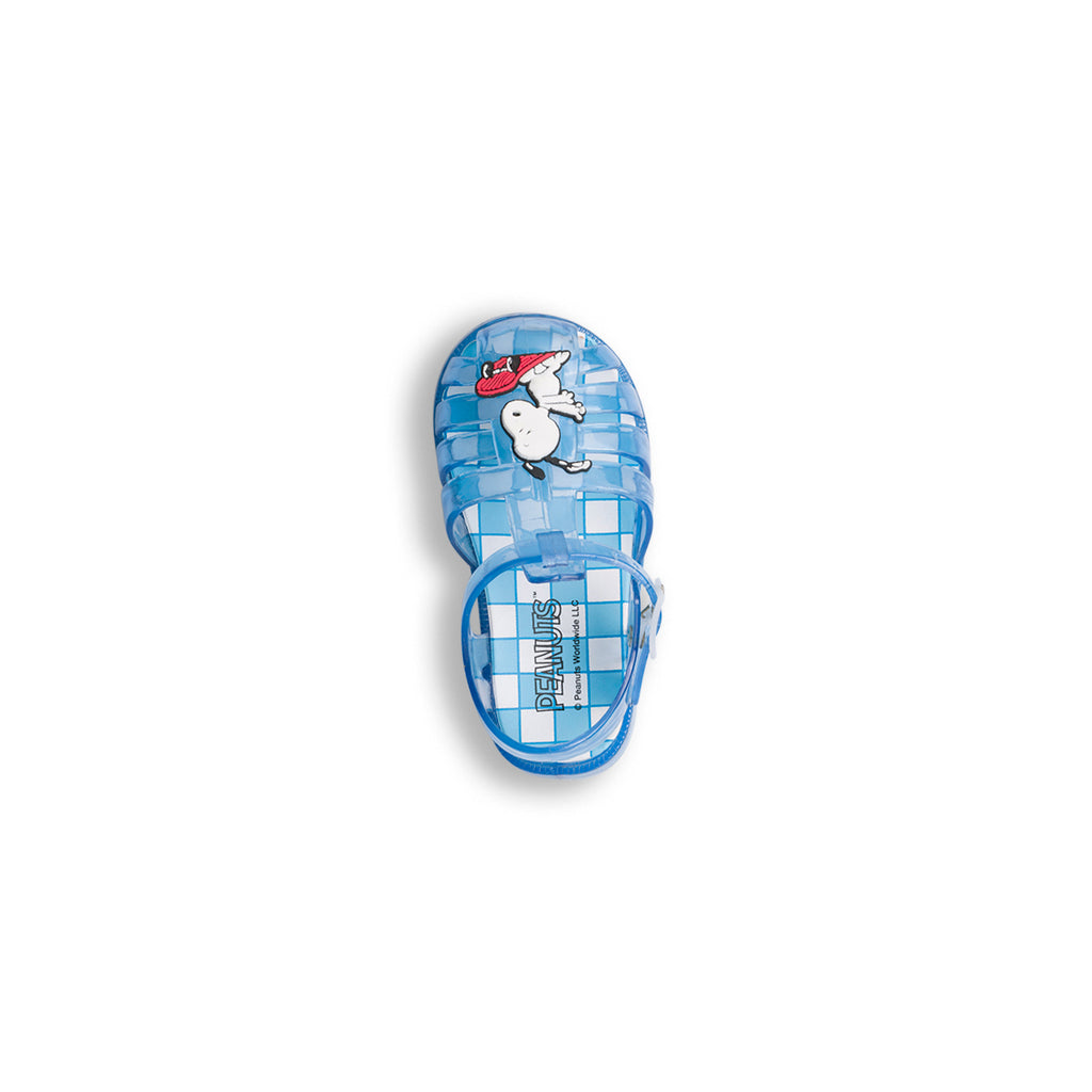 Sandali azzurri da bambino con logo Snoopy