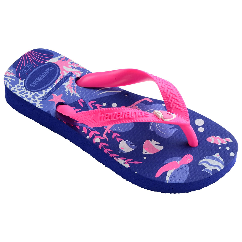 Ciabatte infradito blu e rosa da bambina Havaianas Kids Fantasy