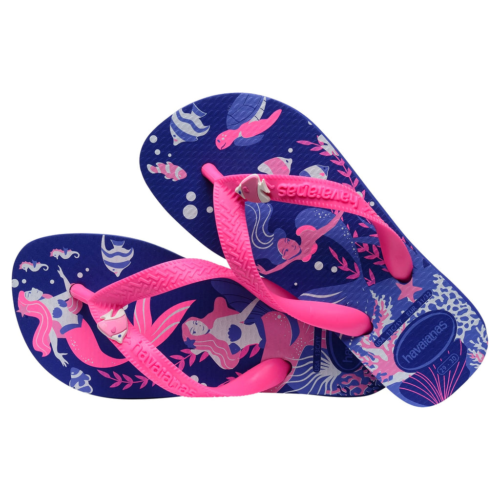 Ciabatte infradito blu e rosa da bambina Havaianas Kids Fantasy