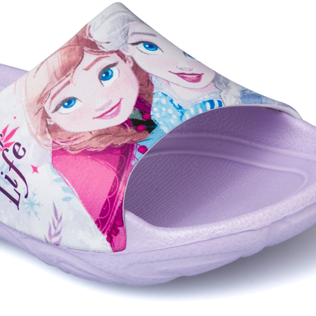 Ciabatte lilla da bambina con logo Frozen