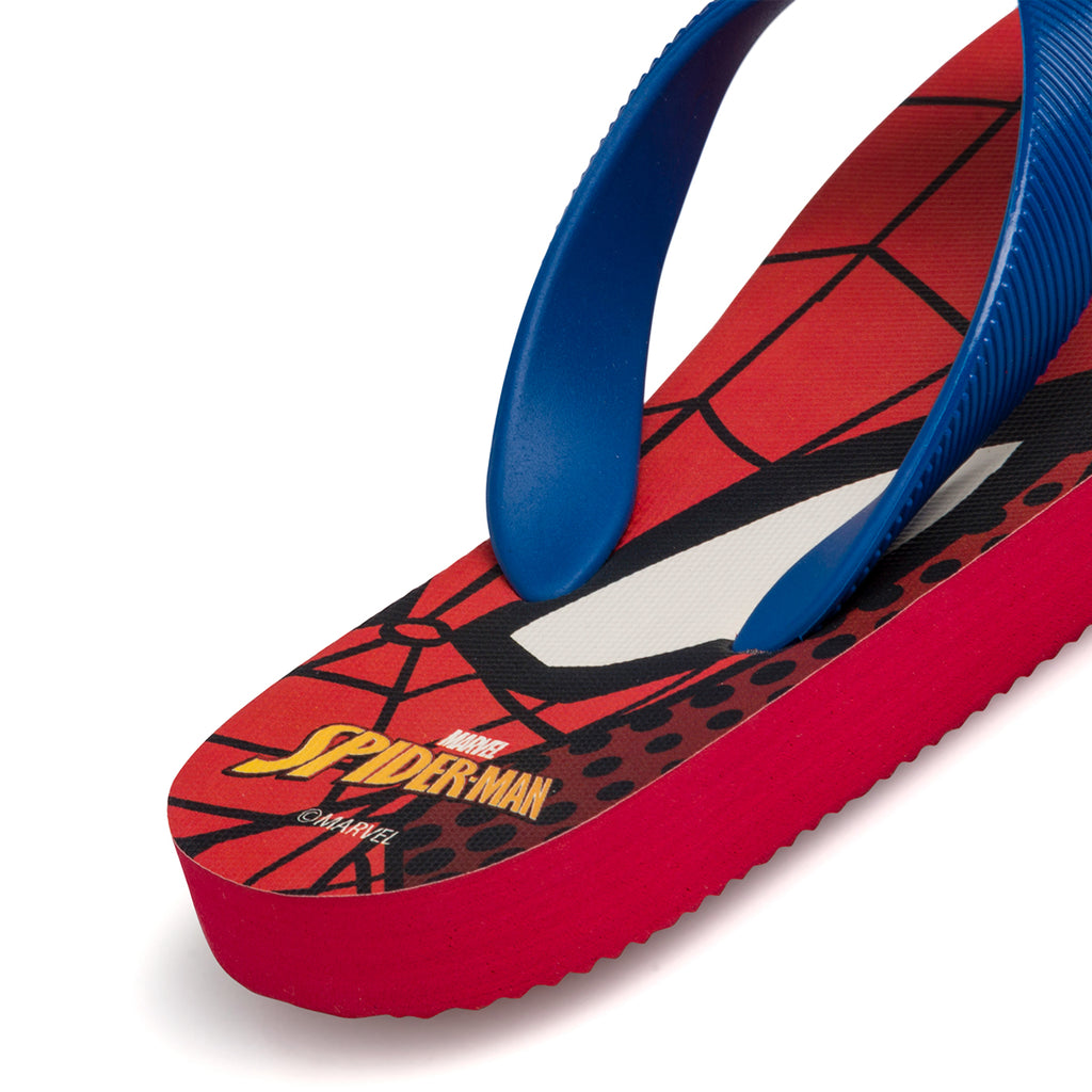 Ciabatte infradito da bambino rosse con luci Spiderman