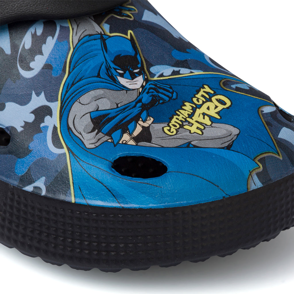 Sabot traforate nere da bambino con logo Batman