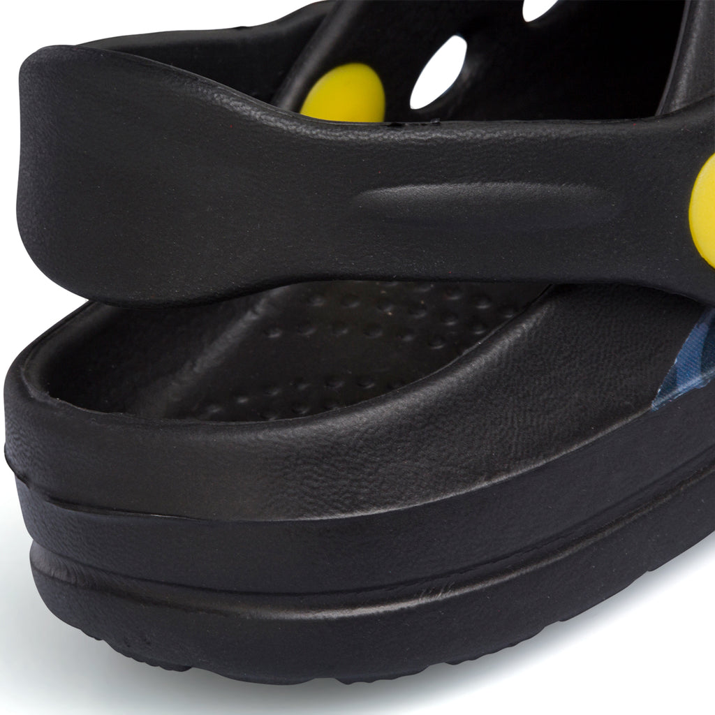 Sabot traforate nere da bambino con logo Batman