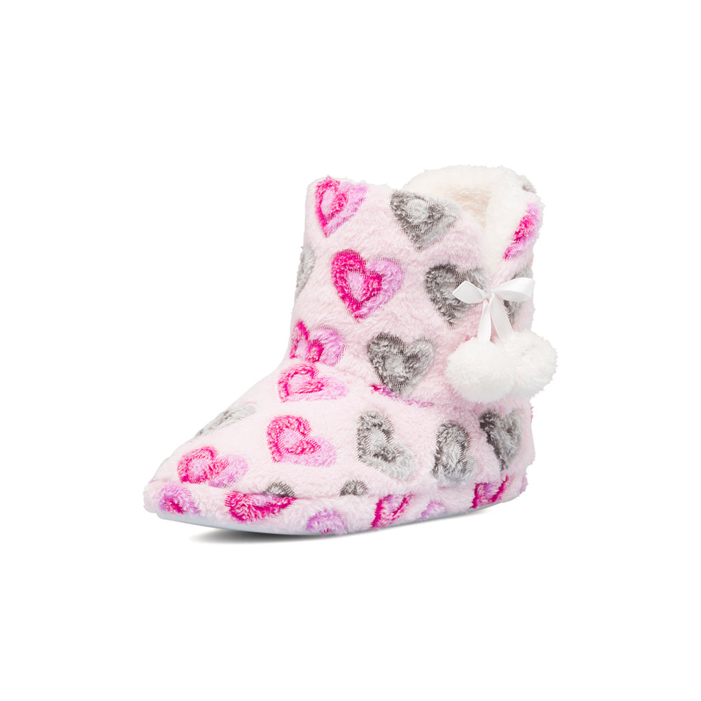 Pantofole alte rosa da donna con doppio ponpon Mi@Mi