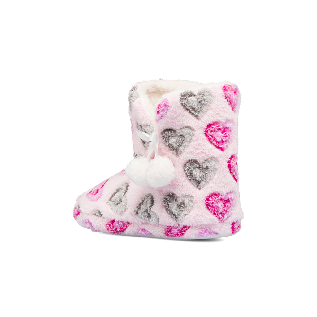 Pantofole alte rosa da donna con doppio ponpon Mi@Mi