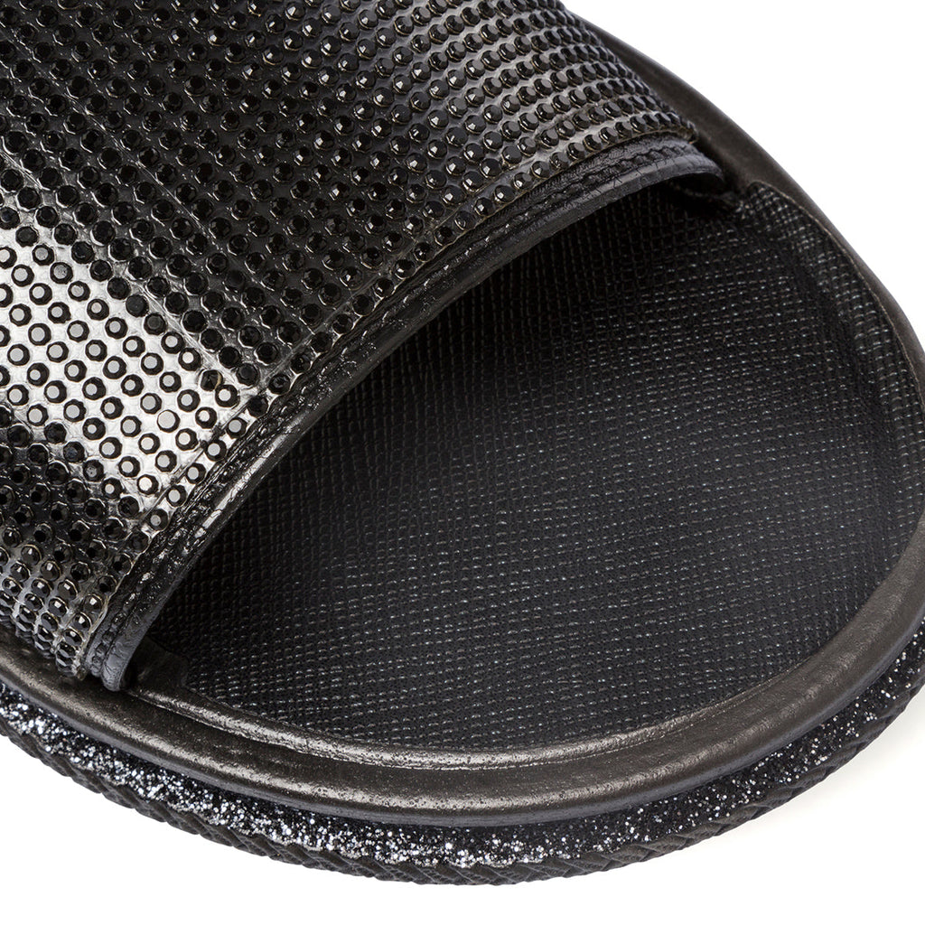 Ciabatte nere con strass da donna Silvia Sikel