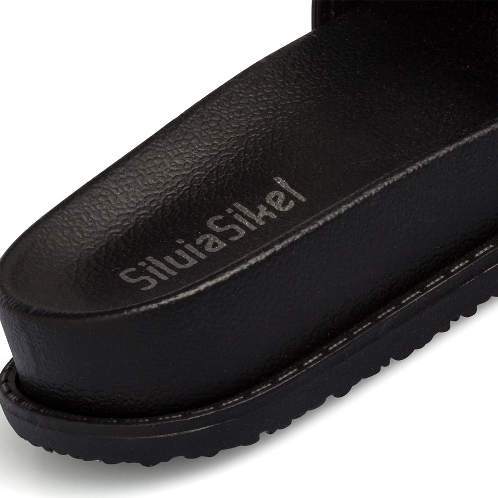 Ciabatte nere con strass da donna Silvia Sikel