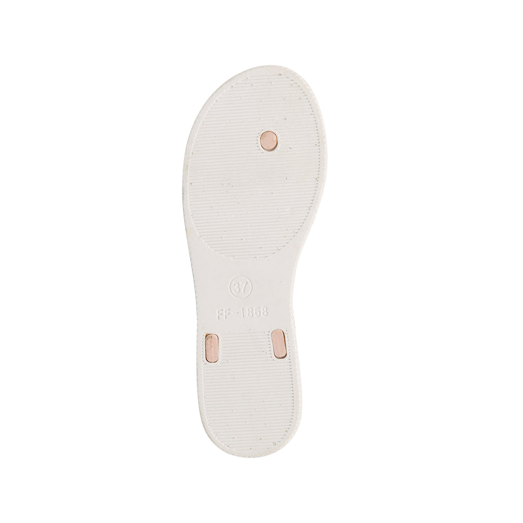 Ciabatte infradito champagne con strass da donna Silvia Sikel