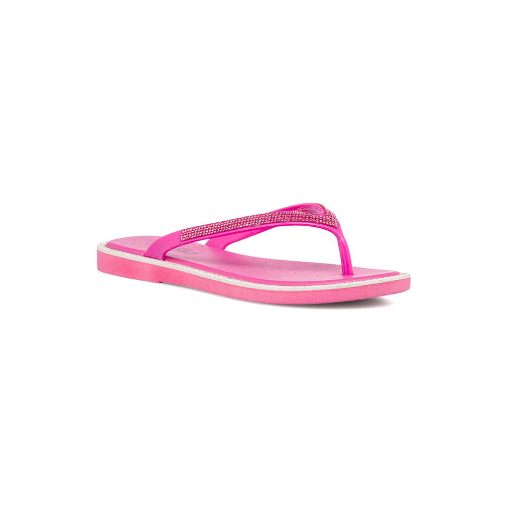 Ciabatte infradito fucsia con strass da donna Silvia Sikel