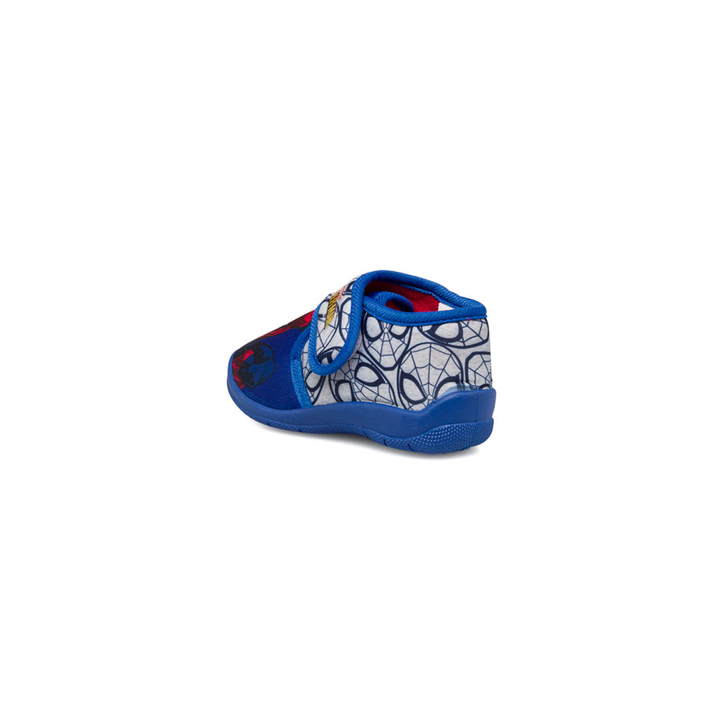 Pantofole blu da bambino con stampa Spiderman