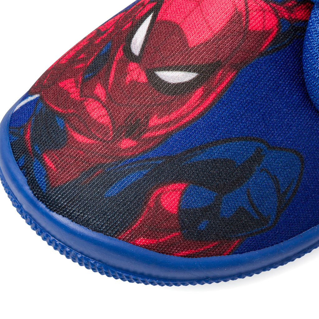 Pantofole blu da bambino con stampa Spiderman