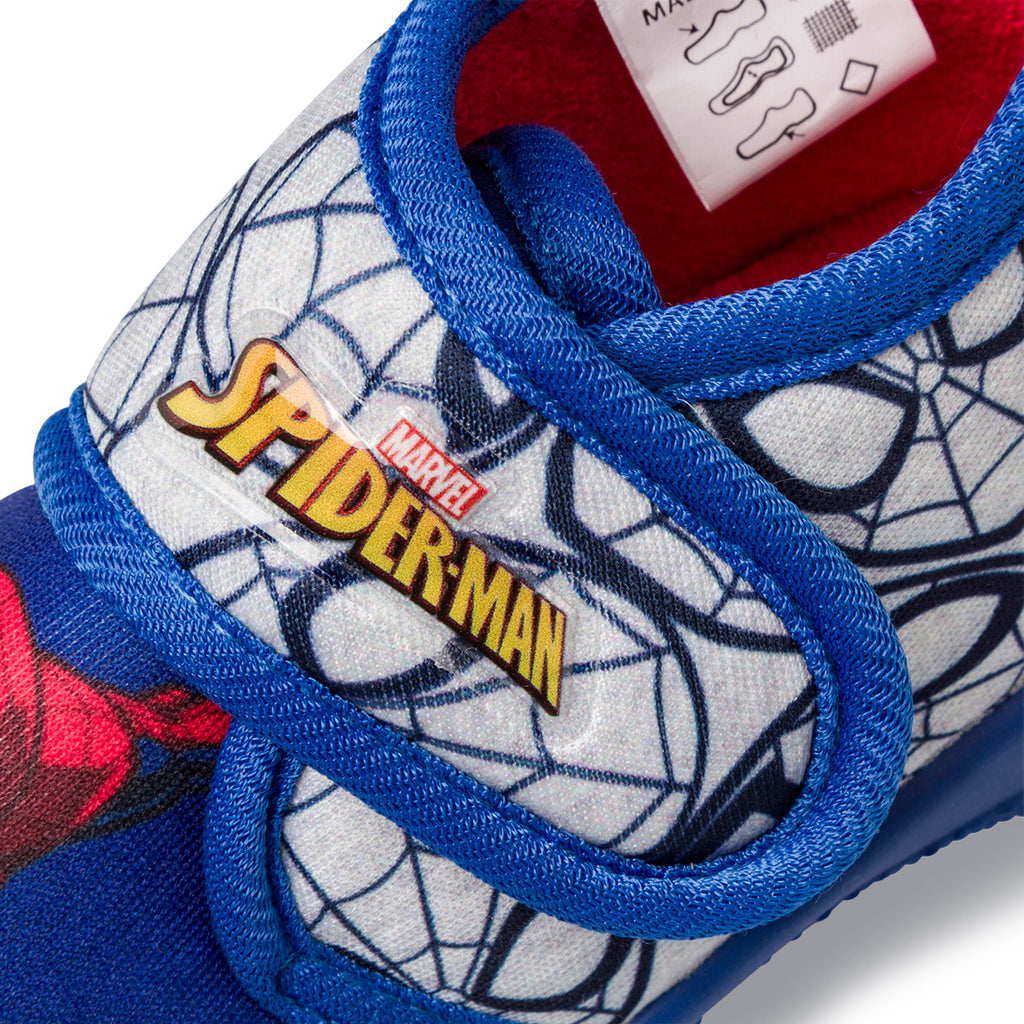 Pantofole blu da bambino con stampa Spiderman