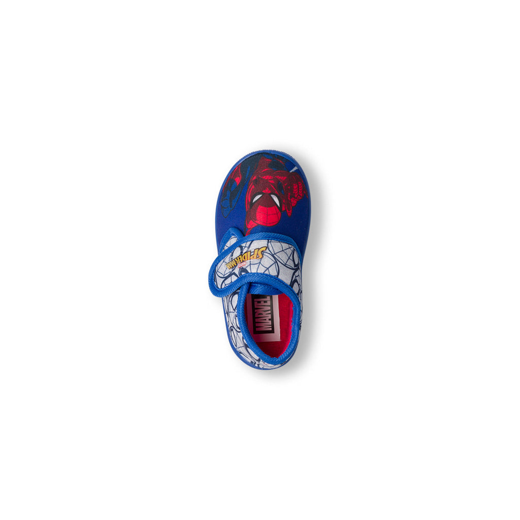 Pantofole blu da bambino con stampa Spiderman