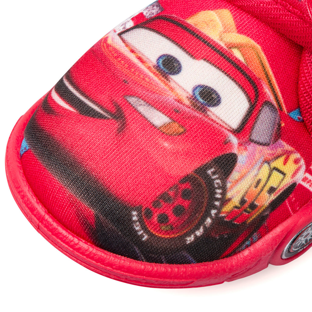Pantofole rosse da bambino con stampa Cars Saetta McQueen