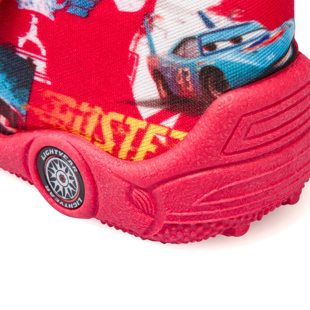 Pantofole rosse da bambino con stampa Cars Saetta McQueen