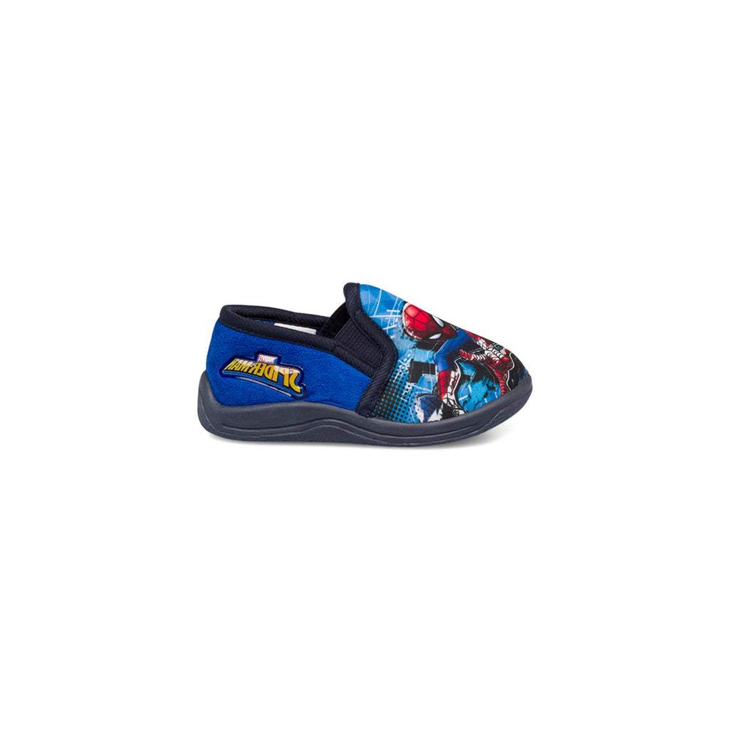 Pantofole blu da bambino con stampa Spiderman