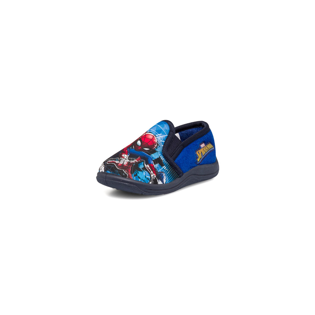 Pantofole blu da bambino con stampa Spiderman