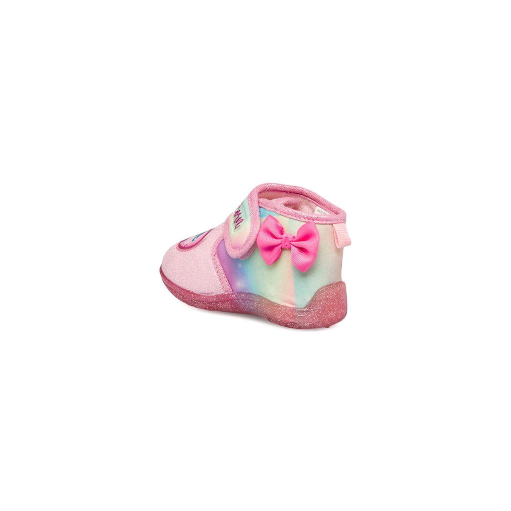 Pantofole rosa glitterate da bambina con stampa Unicorno
