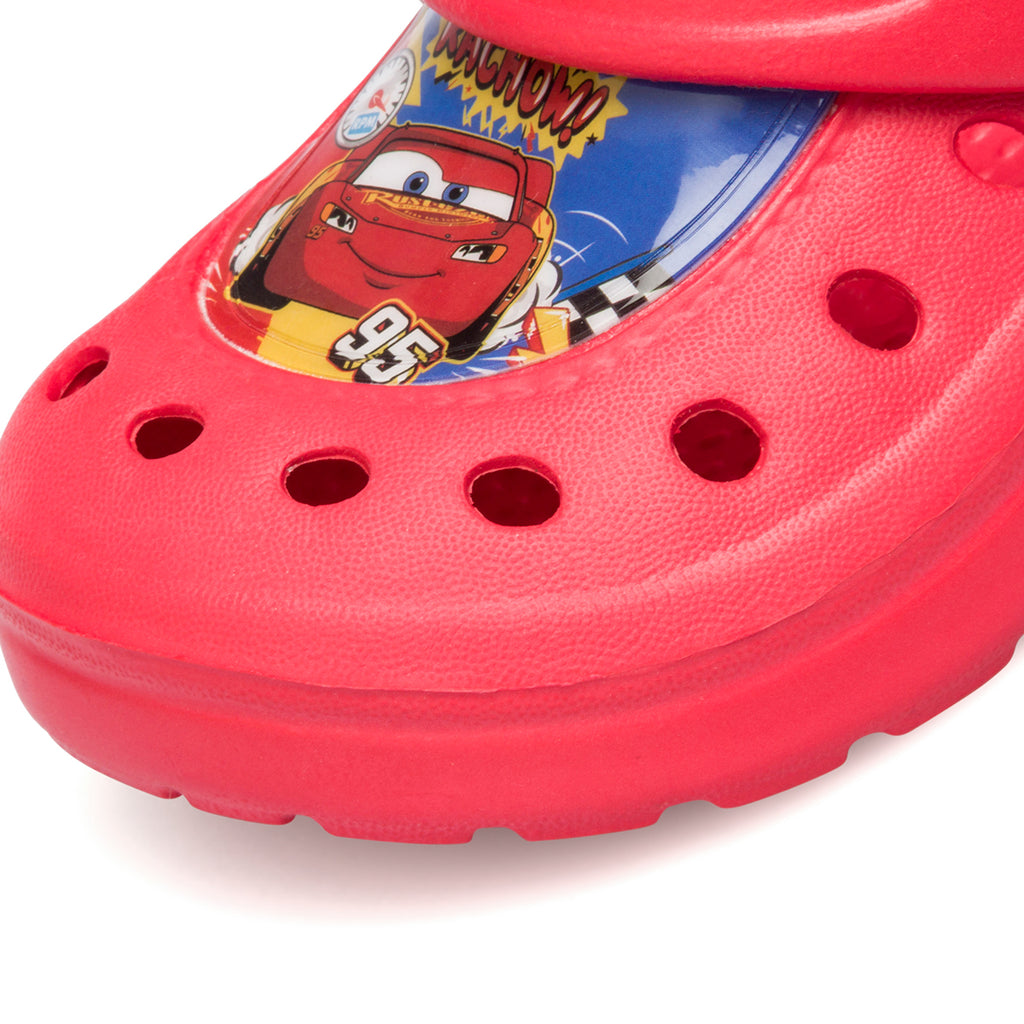 Sabot rosse da bambino con stampa Cars