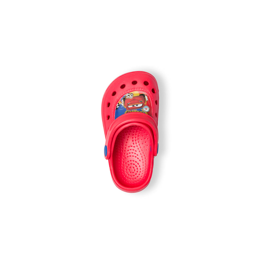Sabot rosse da bambino con stampa Cars