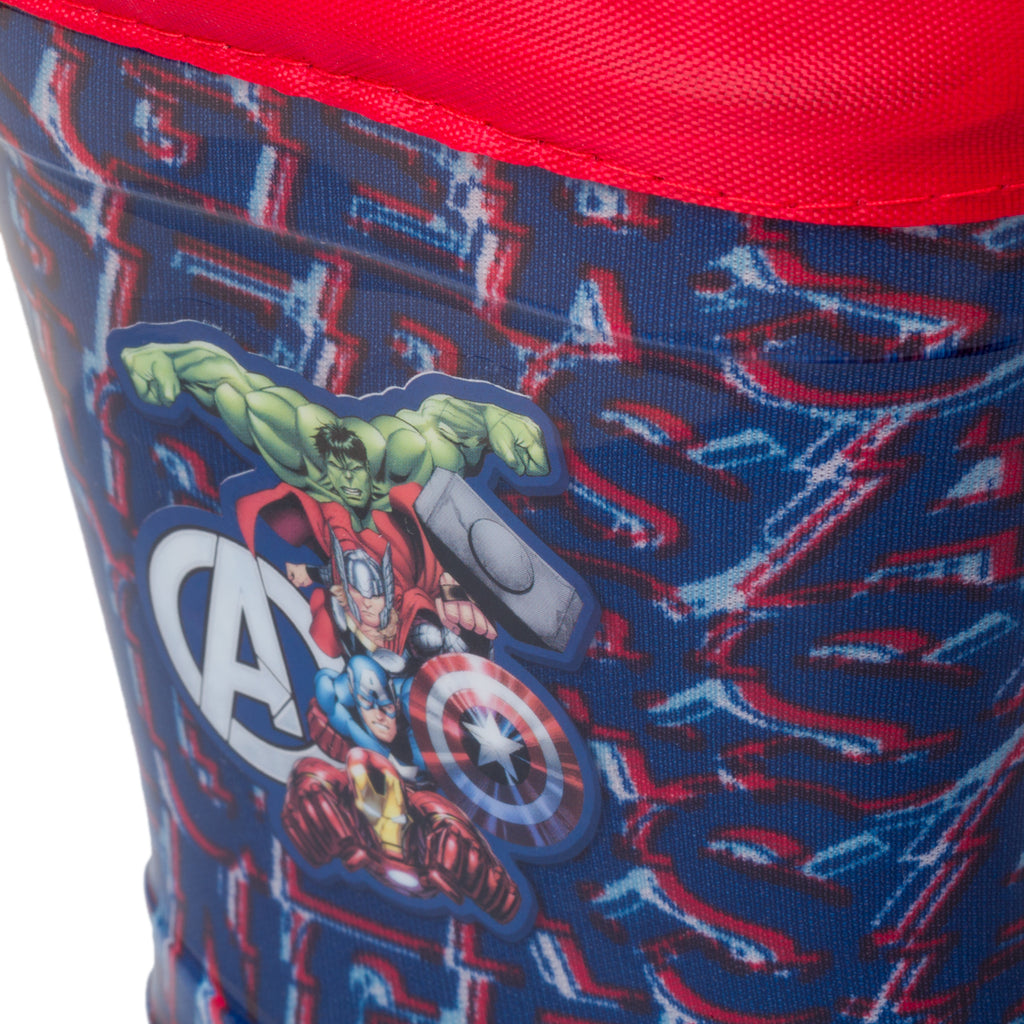 Stivali di gomma blu e rossi con logo Avengers