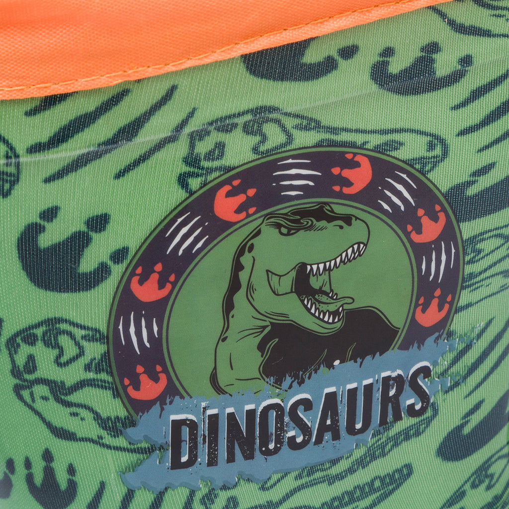 Stivali di gomma verdi e arancioni con stampa Dinosauri