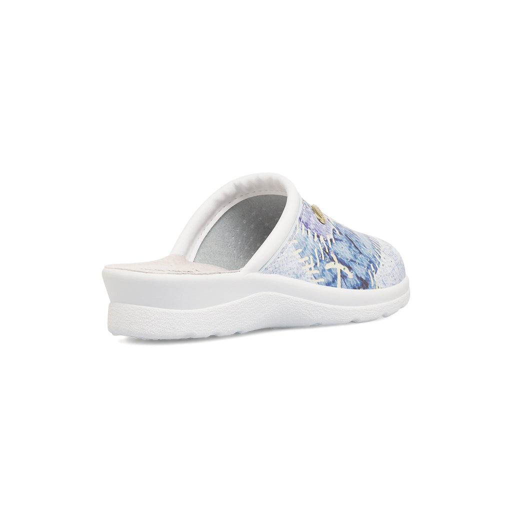 Ciabatte sanitarie bianche da donna con stampa patchwork Italia Trend