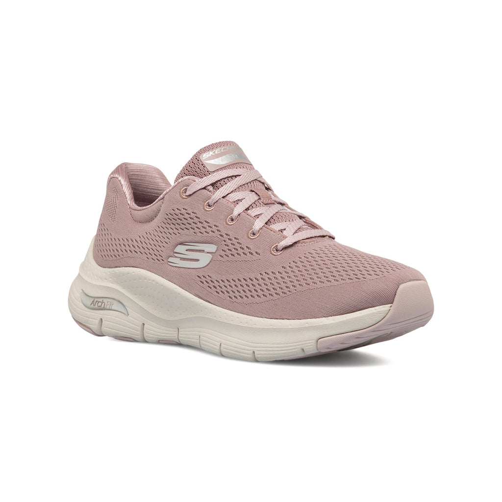 Scarpe da ginnastica rosa da donna con soletta Arch-Fit Skechers Comfy Wave