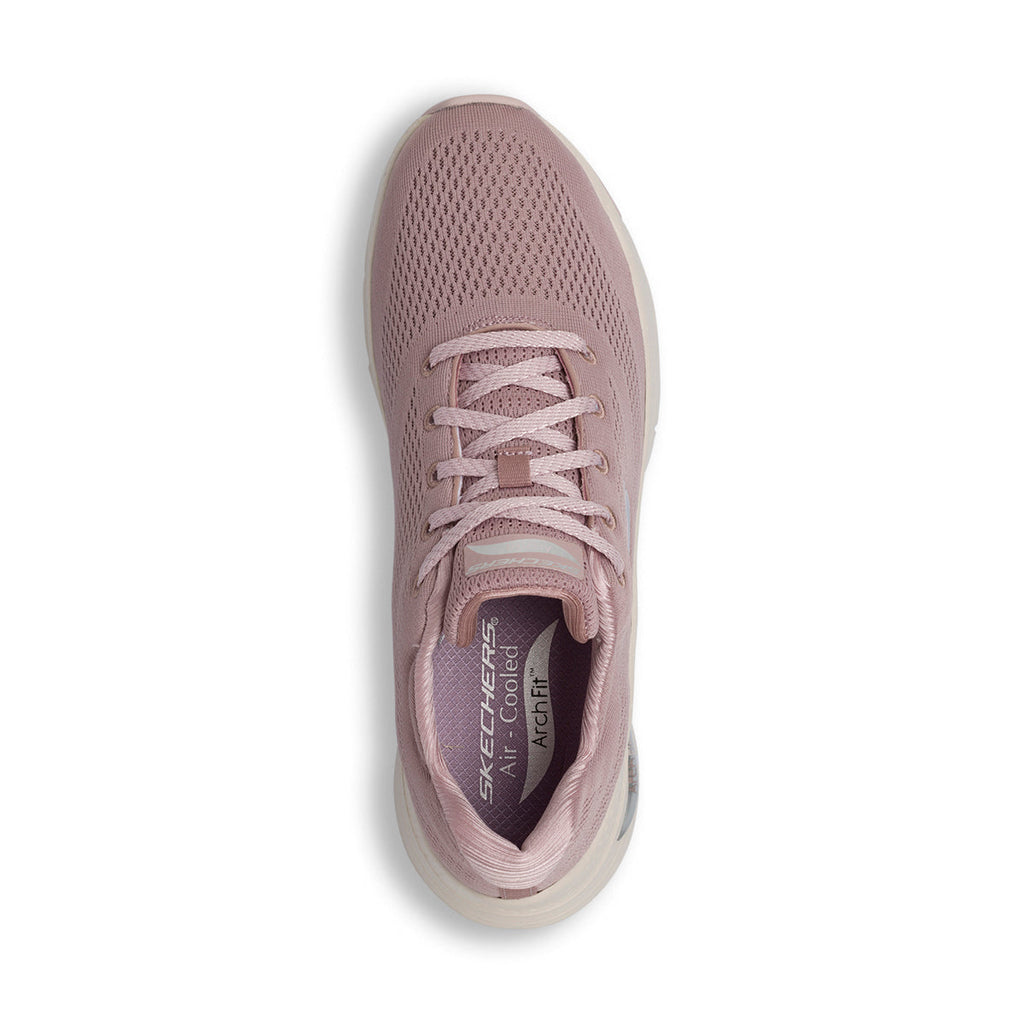 Scarpe da ginnastica rosa da donna con soletta Arch-Fit Skechers Comfy Wave