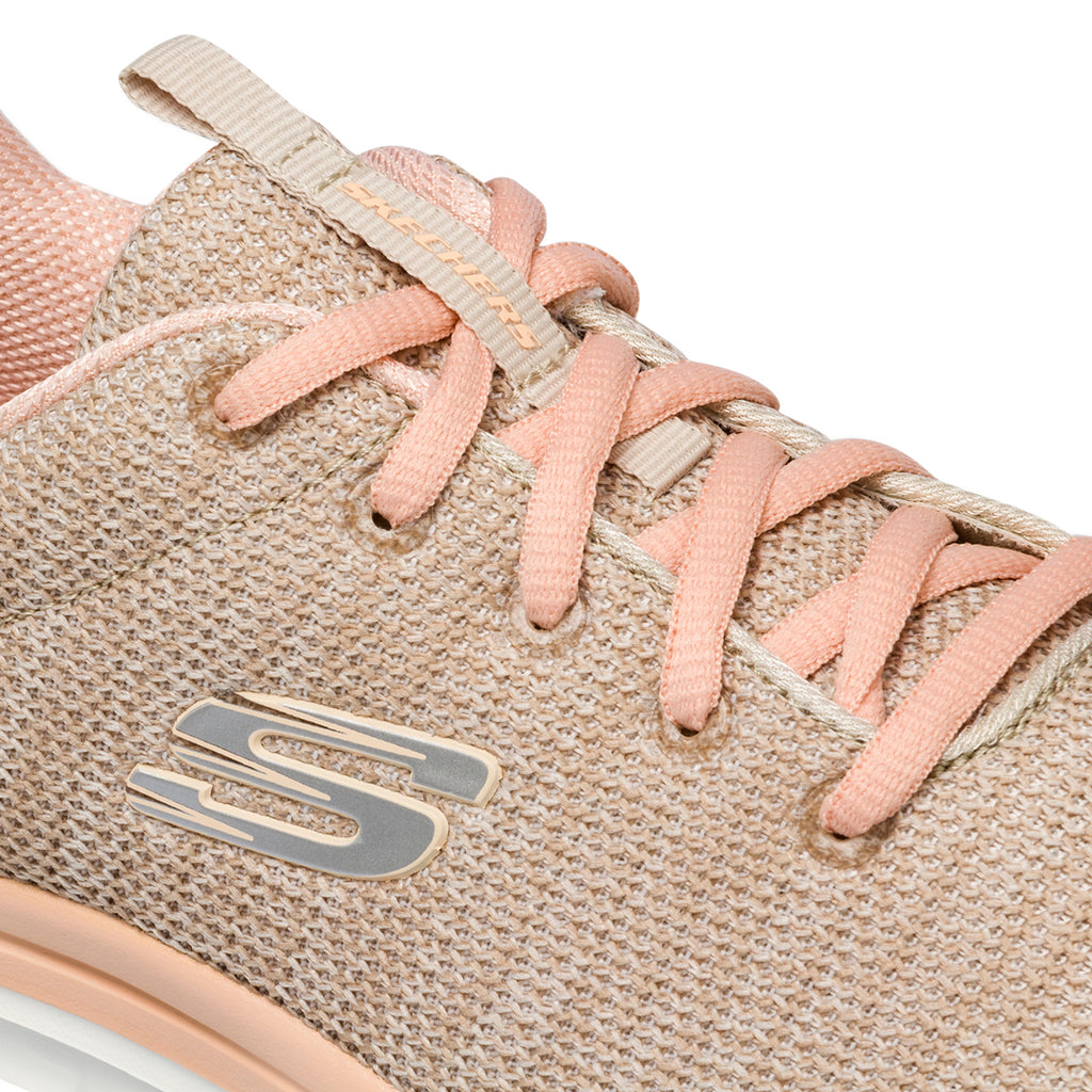 Scarpe da ginnastica rosa da donna con sottopiede Memory Foam Skechers Graceful Twisted Fortune