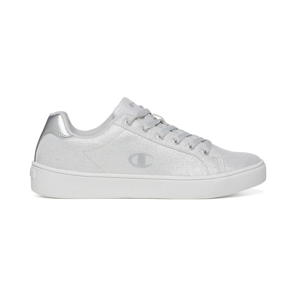 Sneakers argento effetto glitterato in canvas Champion Alex