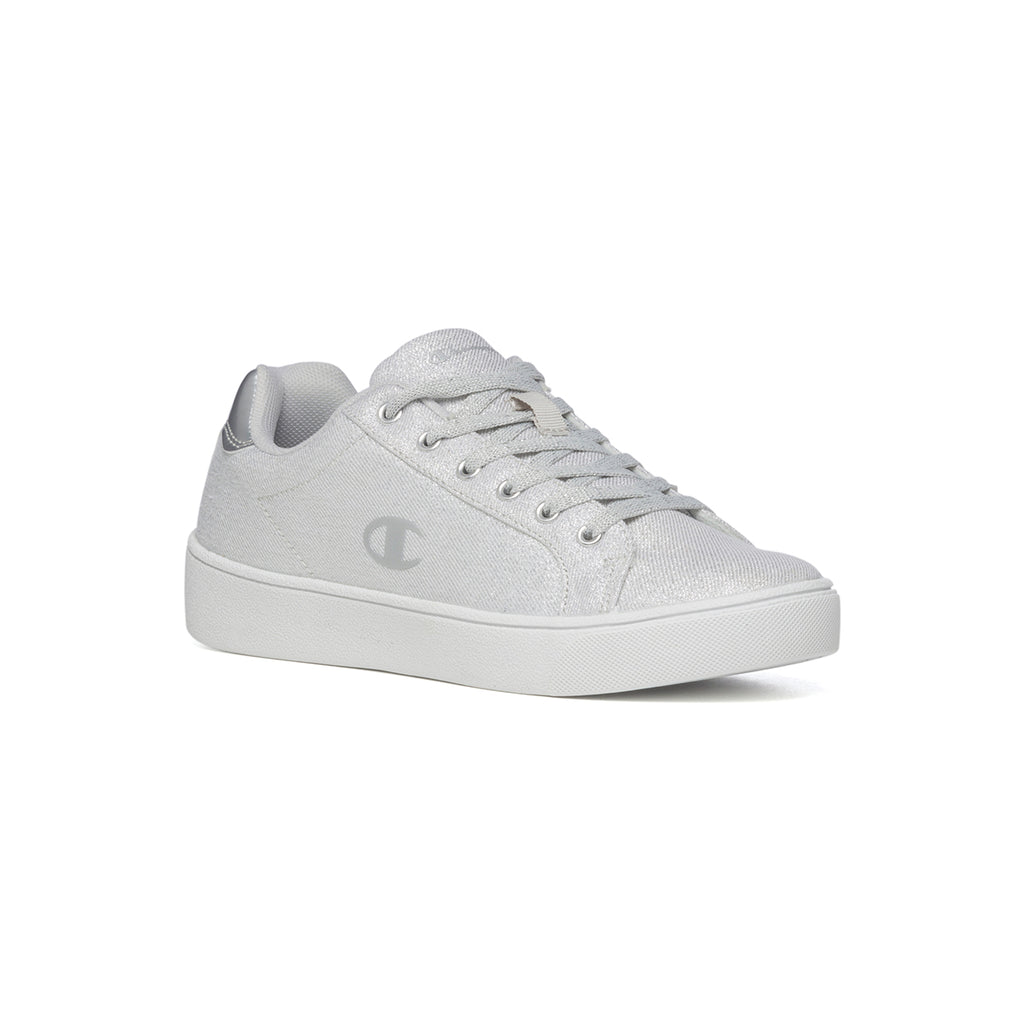 Sneakers argento effetto glitterato in canvas Champion Alex