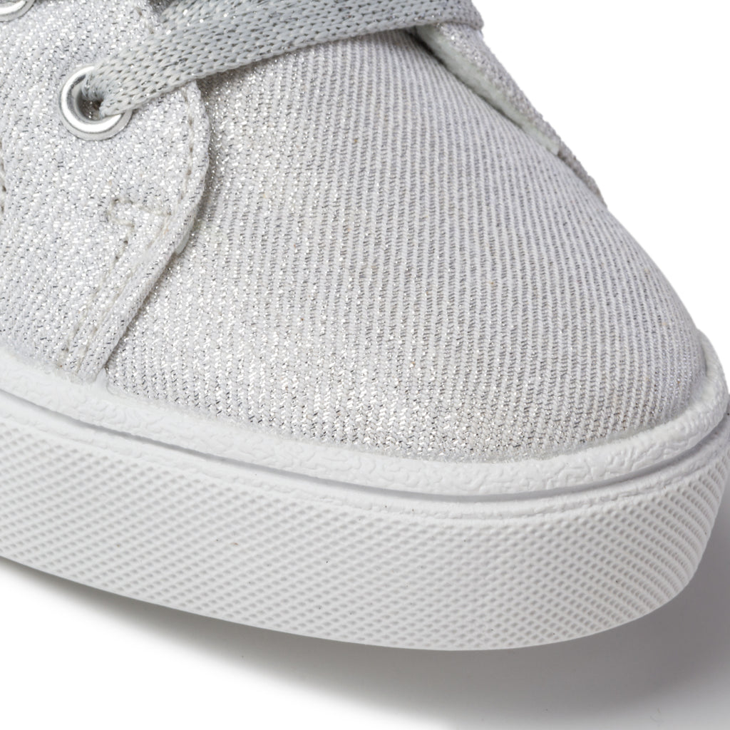 Sneakers argento effetto glitterato in canvas Champion Alex