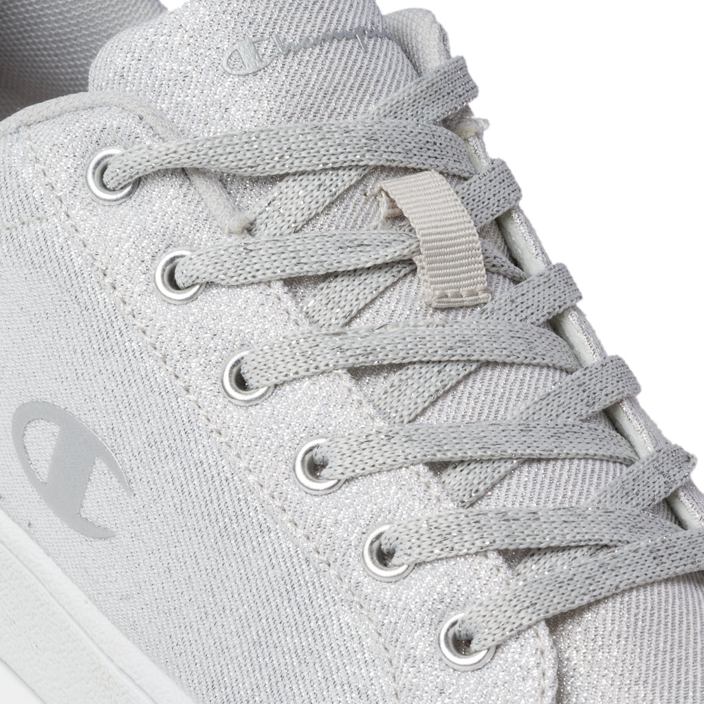 Sneakers argento effetto glitterato in canvas Champion Alex