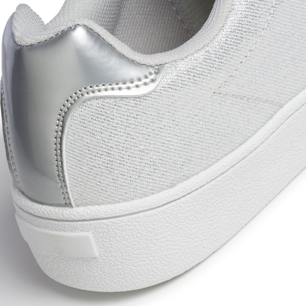 Sneakers argento effetto glitterato in canvas Champion Alex