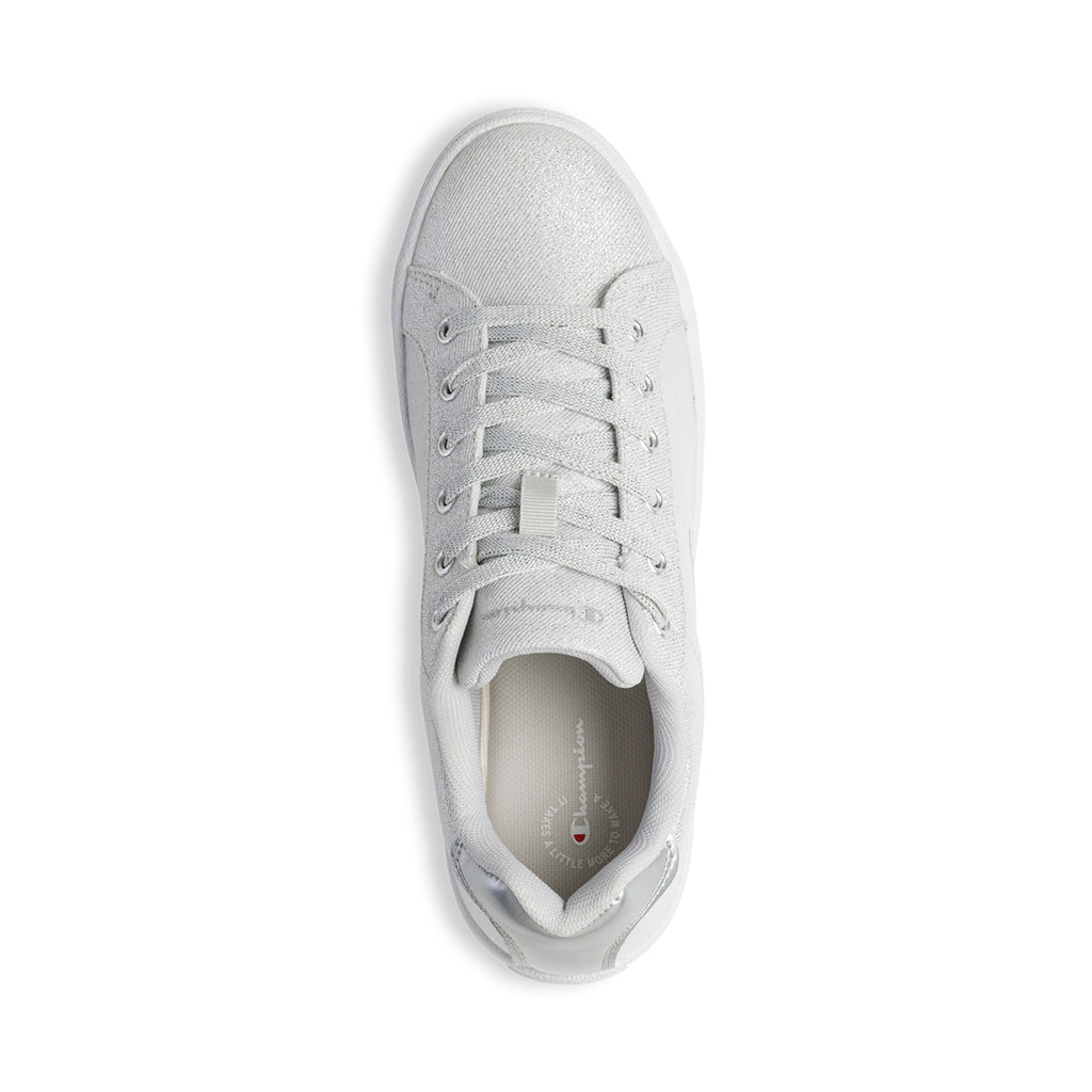 Sneakers argento effetto glitterato in canvas Champion Alex