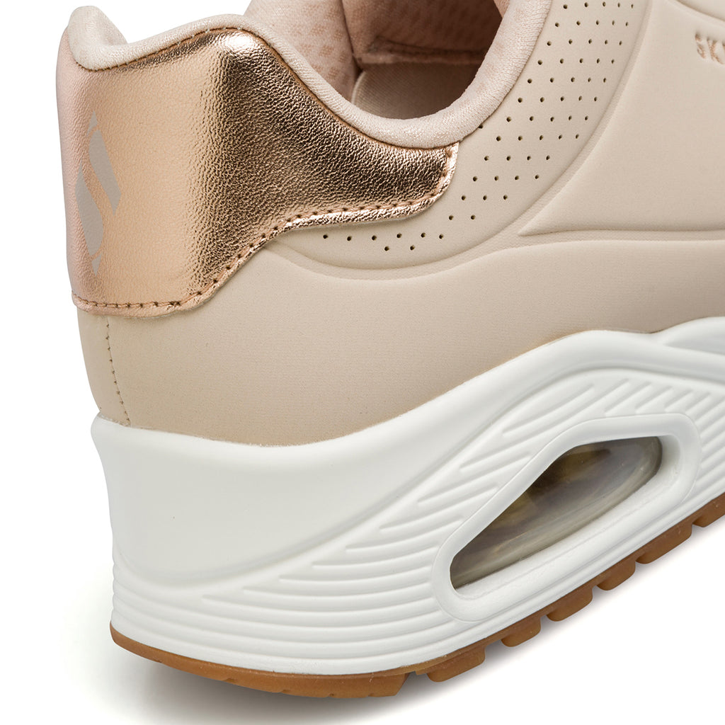 Sneakers rosa da donna con suola ad aria Skechers Uno - Shimmer Away