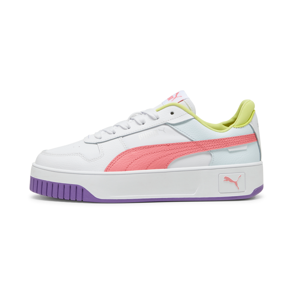 Sneakers bianche da donna con dettagli multicolore Puma Carina Street