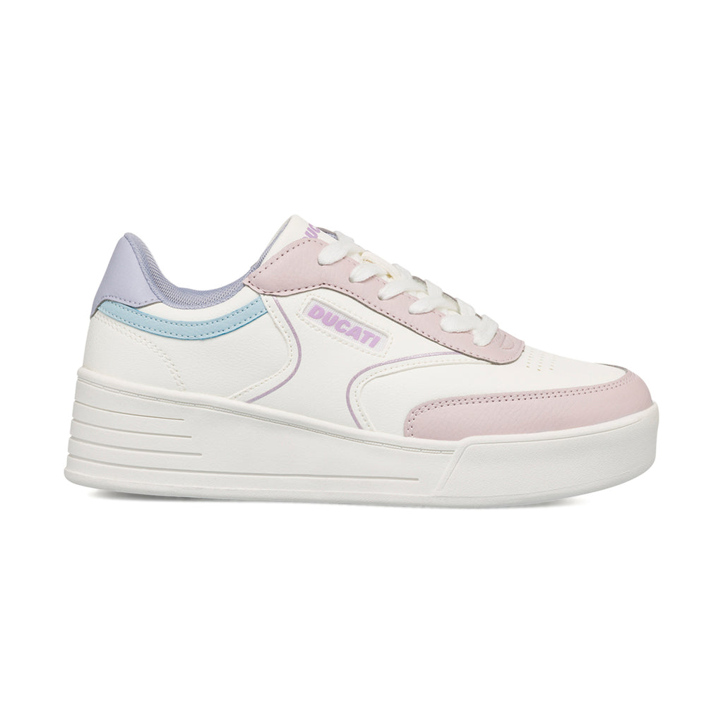 Sneakers bianche da donna con dettagli multicolore Ducati Penelope