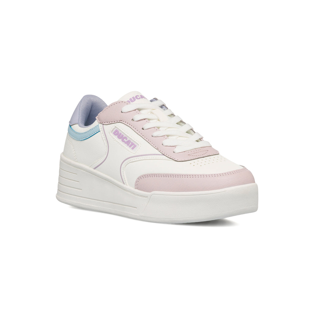 Sneakers bianche da donna con dettagli multicolore Ducati Penelope