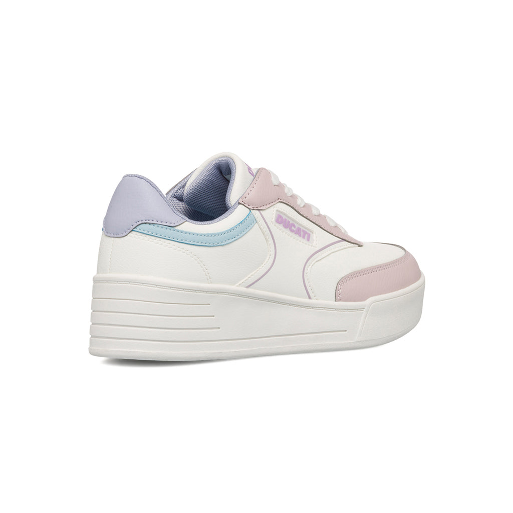Sneakers bianche da donna con dettagli multicolore Ducati Penelope