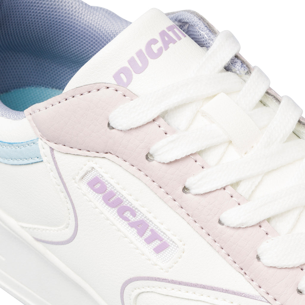 Sneakers bianche da donna con dettagli multicolore Ducati Penelope