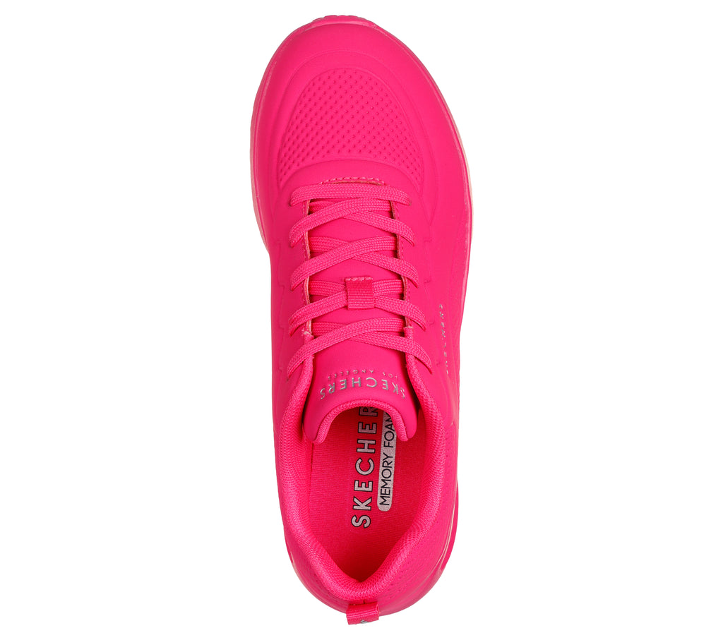 Sneakers fucsia da donna con sottopiede Memory Foam Skechers Uno Lite