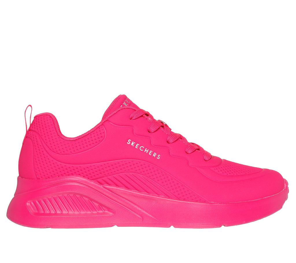 Sneakers fucsia da donna con sottopiede Memory Foam Skechers Uno Lite