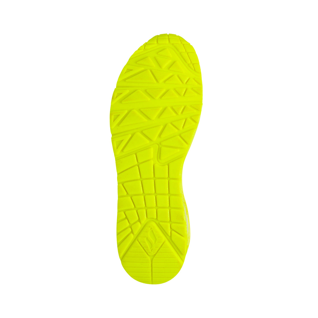 Sneakers giallo fluo da donna con suola ad aria Skechers Uno