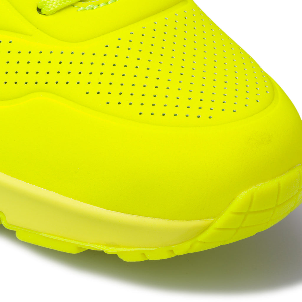 Sneakers giallo fluo da donna con suola ad aria Skechers Uno