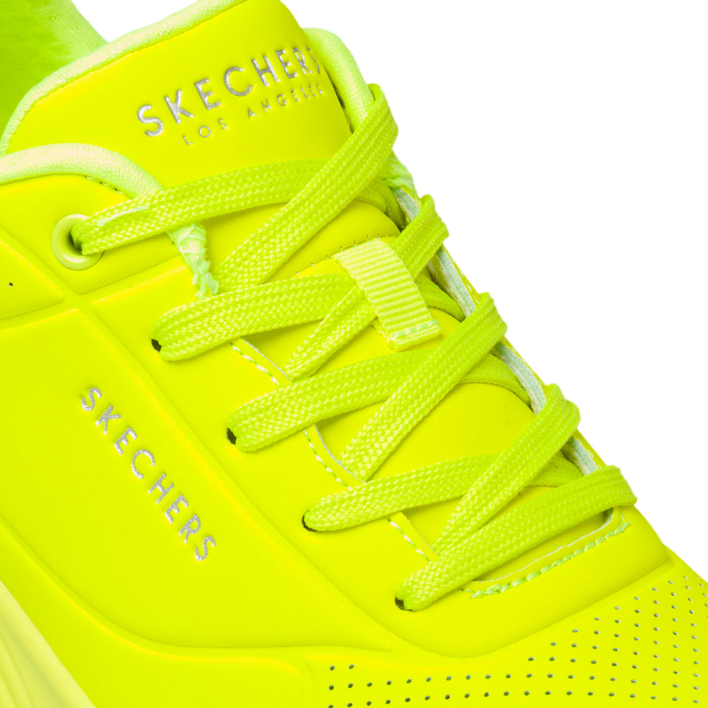 Sneakers giallo fluo da donna con suola ad aria Skechers Uno