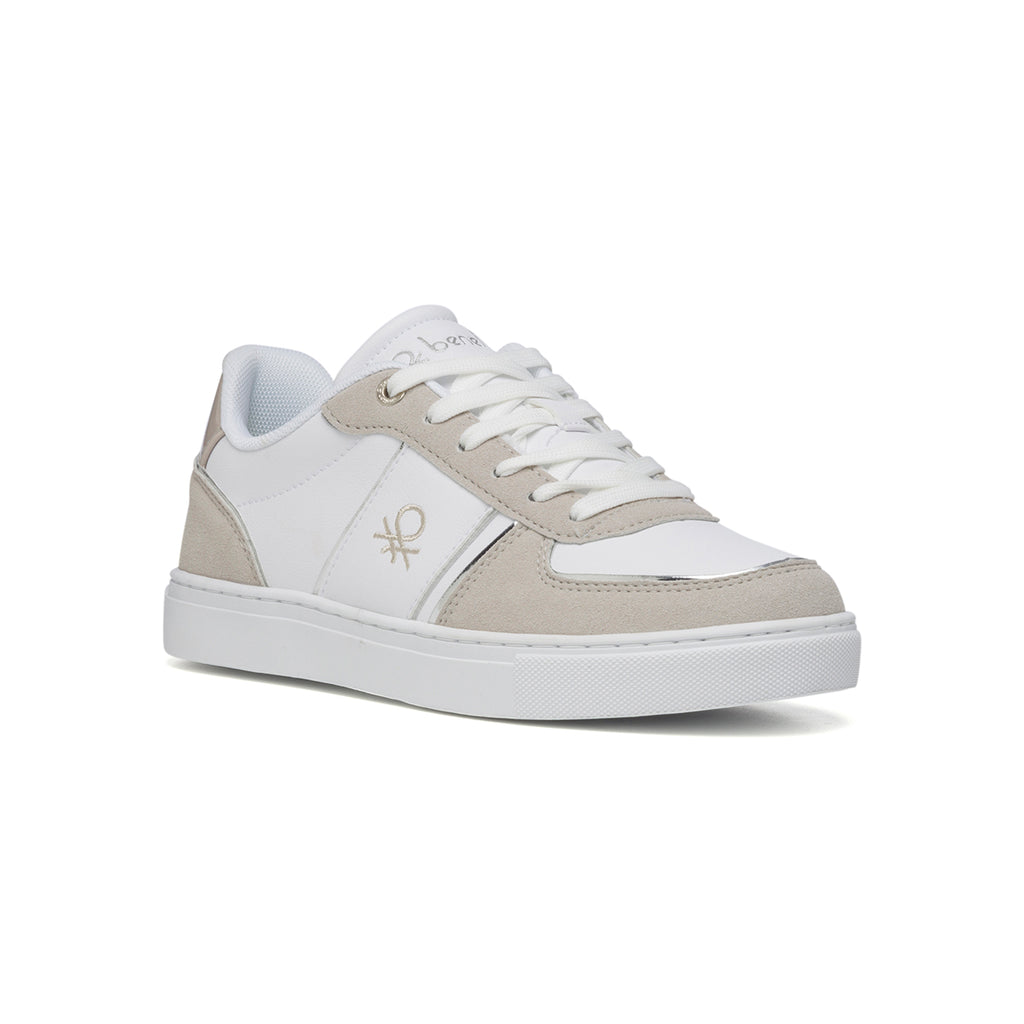 Sneakers bianche e grigie con logo laterale Benetton Ramble Pastel Colors Mix