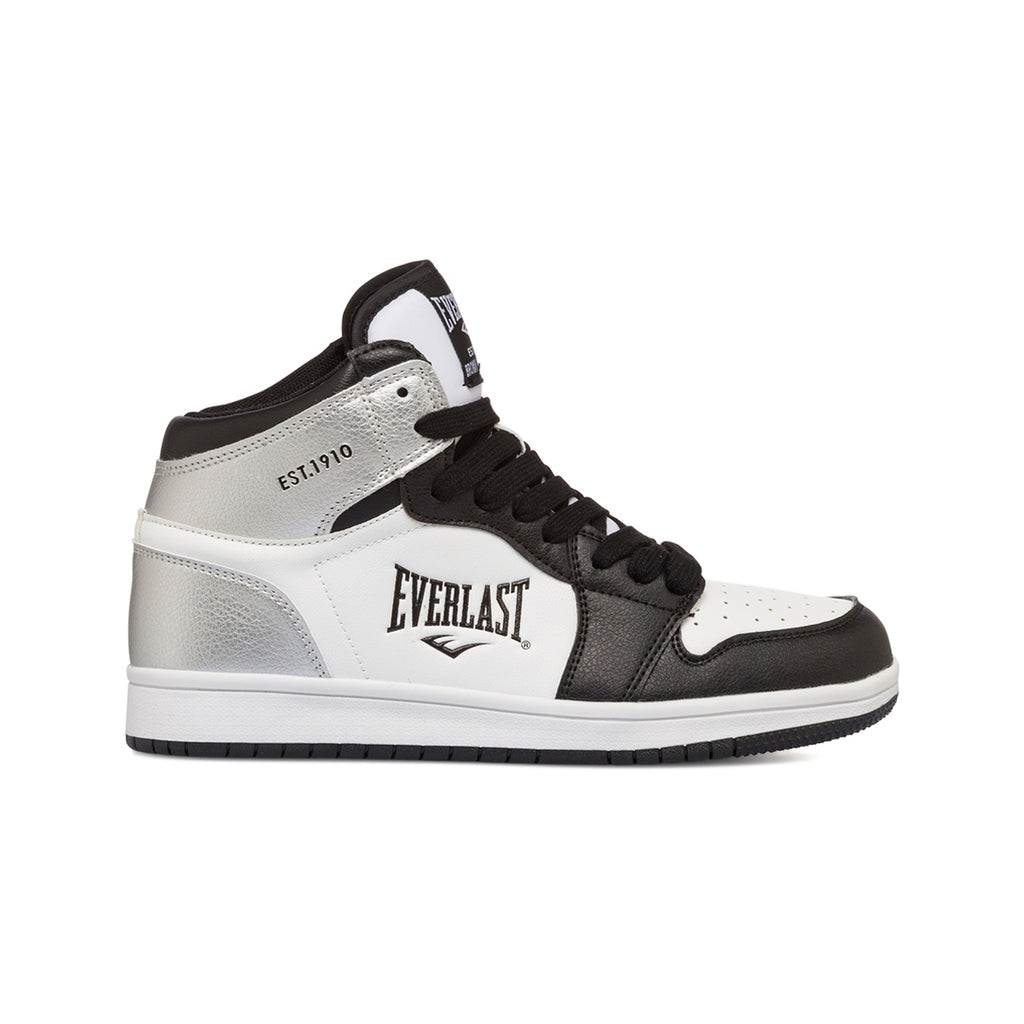 Sneakers alte bianche, argento e nere da donna Everlast