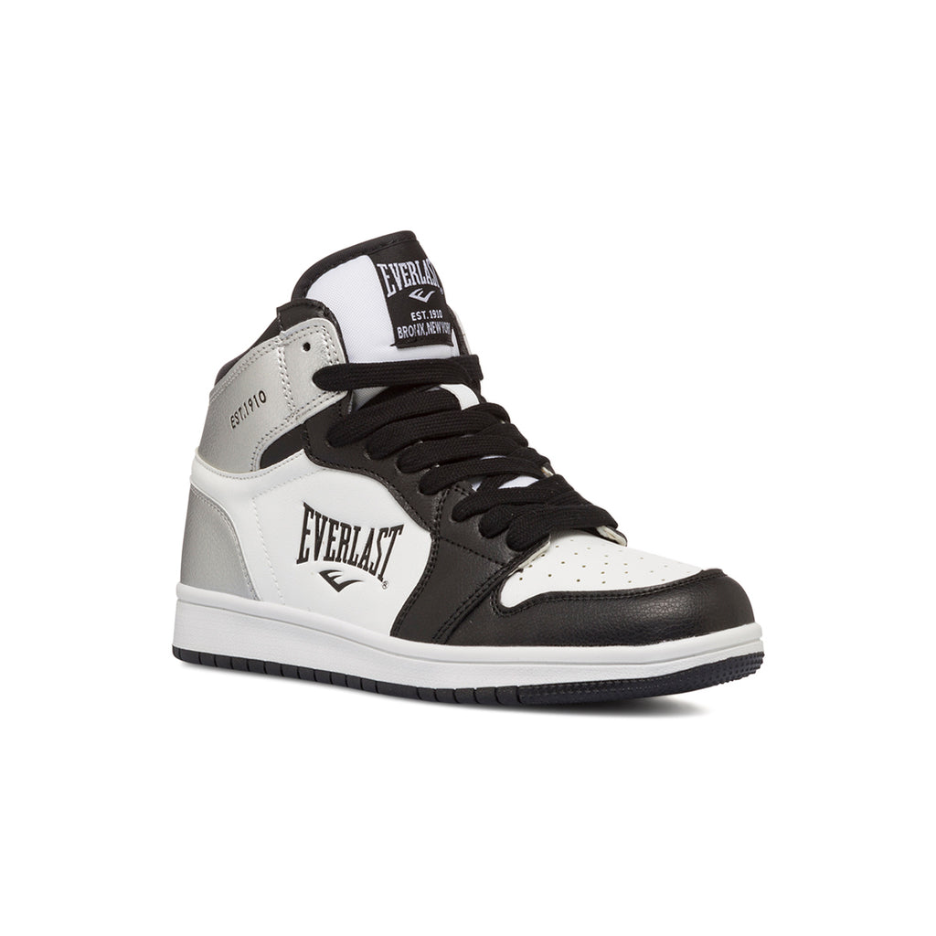 Sneakers alte bianche, argento e nere da donna Everlast